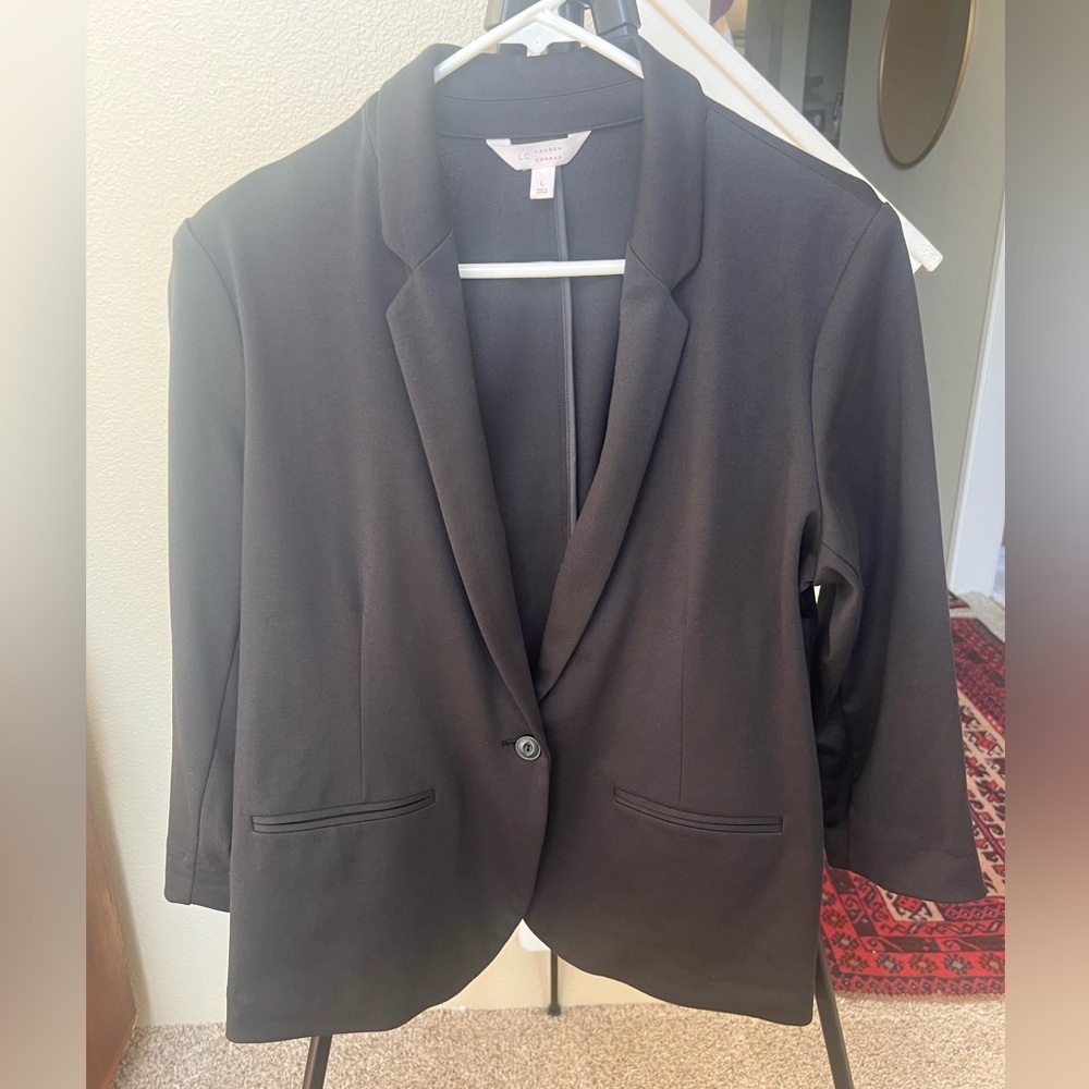 LC Lauren Conrad Women's Black Blazer